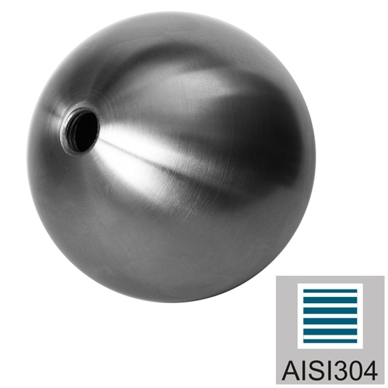 Endkappe Kugel Edelstahl AISI 304 D 60 mm M8 Schliff-89-11A0220060-A.4