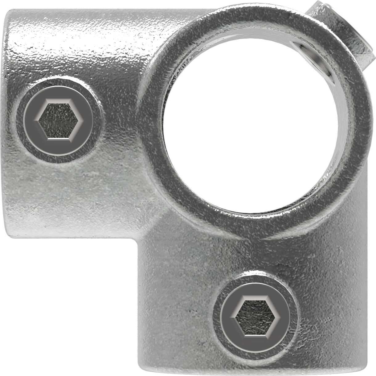 Rohrverbinder - Eckstueck durchgehend - 116E60 - 60-3 mm - 2- - Feuerverzinkt u. Elektrogalvanisiert-116E60