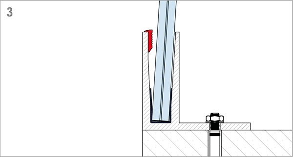 Alu-Profil - KOMPAKT - Laenge- 3000 mm - seitliche Montage - Aluminium-12-2212.6
