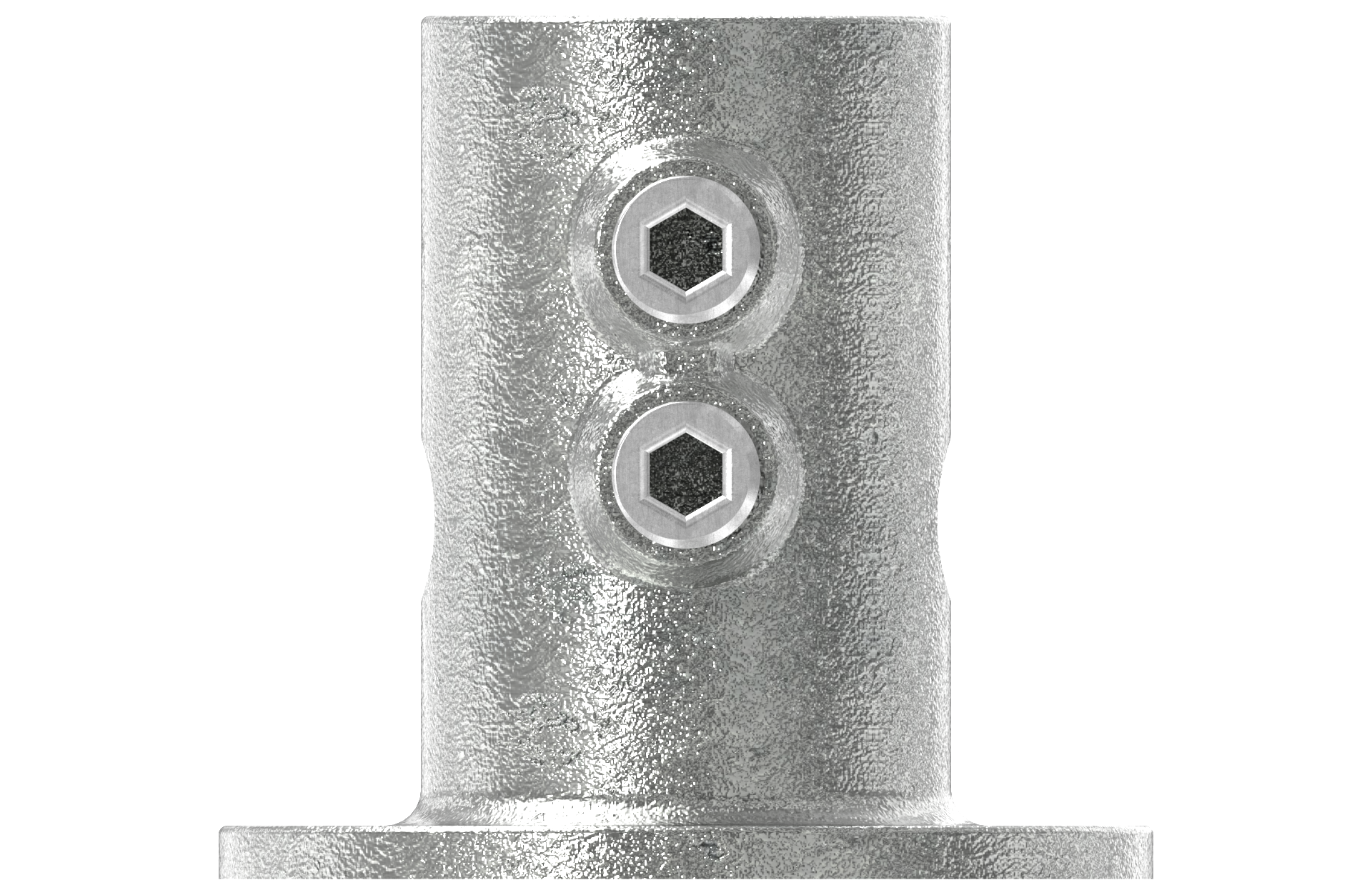 Rohrverbinder - Fussplatte Rund - 131KFD48 - 48-3 mm - 1 1-2- - Feuerverzinkt u. Elektrogalvanisiert-131KFD48