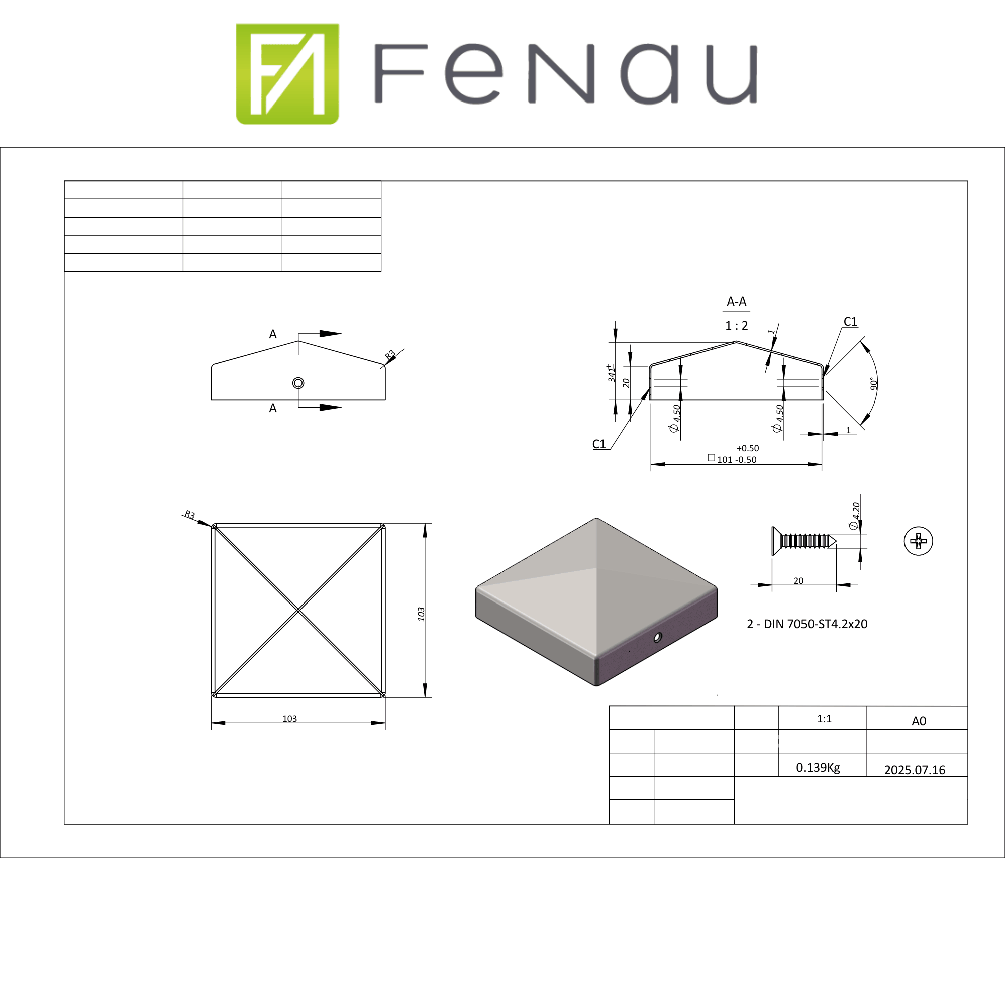 Pfostenkappe 100x100 mm Stahl verzinkt – 10er Set fuer Holzpfosten inkl. Schrauben-60220-100-011
