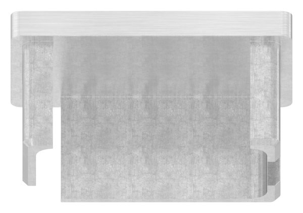 Einsteckkappe Edelstahl V2A fuer Rechteckrohr 50 x 30 mm- Wandstaerke 2-0 mm-11-2410.4