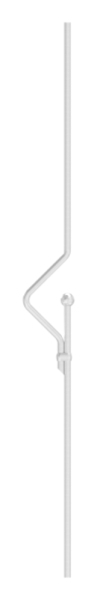 Zierstab Edelstahl V2A Ø 12 mm Kugel Ø 25 mm L 1000 mm geschliffen Korn 240-88-1156141.240