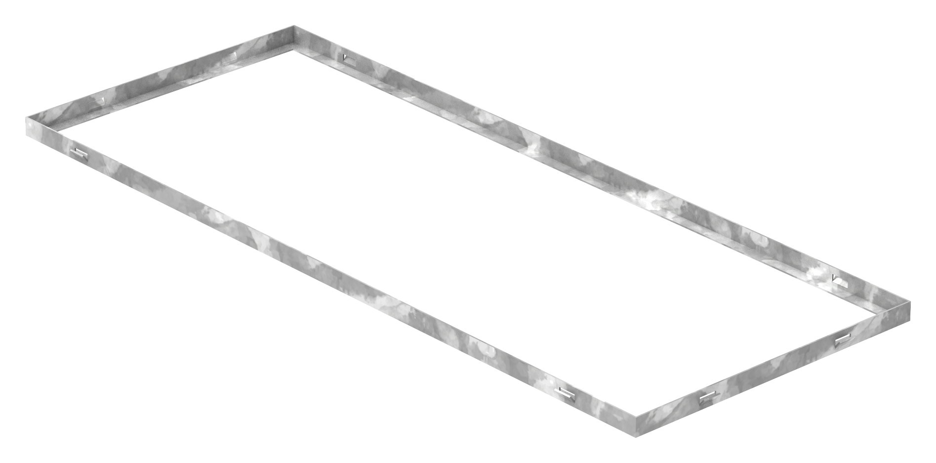 Zarge - Masse- 400x1000x23 mm - fuer Rosthoehe 20 mm - aus S235JR -St37-2- bandverzinkt-23-4010020.7