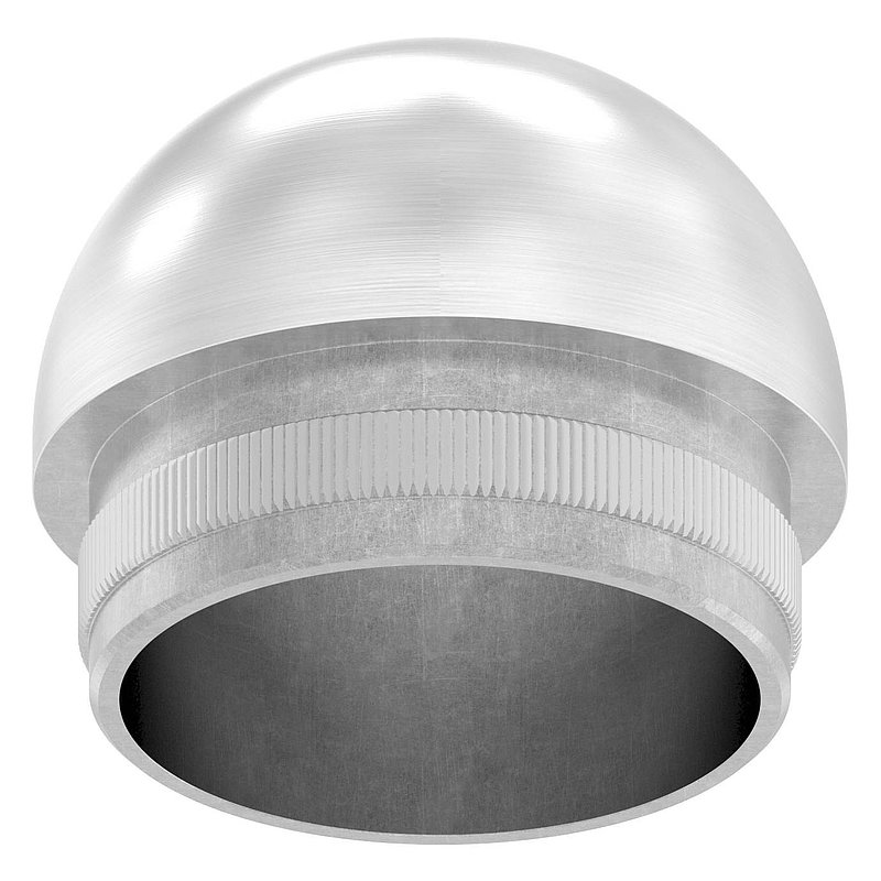 Endkappe Edelstahl V2A fuer Rohr Ø 42-4 mm- Wandstaerke 2-5 mm- halbrund zum Einschlagen-88-1150270-240G.25