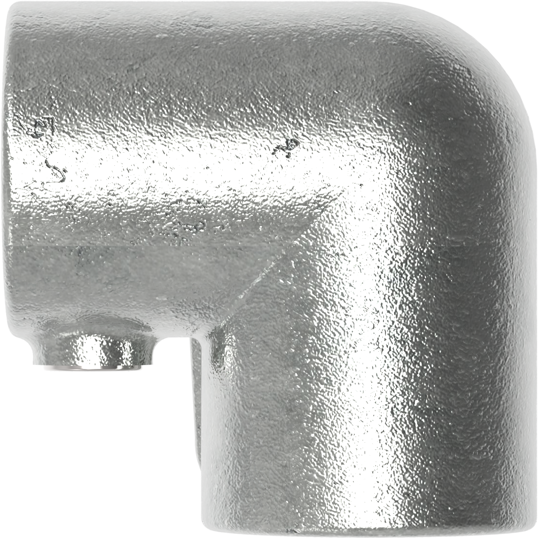 Rohrverbinder - Dreiweg-Eckstueck 90° - 128D48 - 48-3 mm - 1 1-2- - Feuerverzinkt u. Elektrogalvanisiert-128D48
