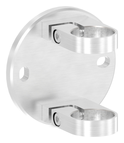 Wandbefestigung  Masse- 120x10 mm zum Spannen fuer Gelaenderpfosten Ø 42-4 mm - V4A-11-3065.1