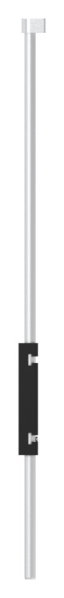 Bodenriegel XL mit Laenge 1000mm- zum Anschrauben- RAL 9005 schwarz-88-1156711-ALU.9005