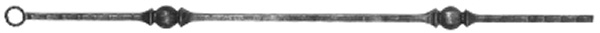 Zwischenstab - Laenge- 900 mm - Material- 13x13 mm - gehaemmert - Stahl S235JR- roh-30-1107.8