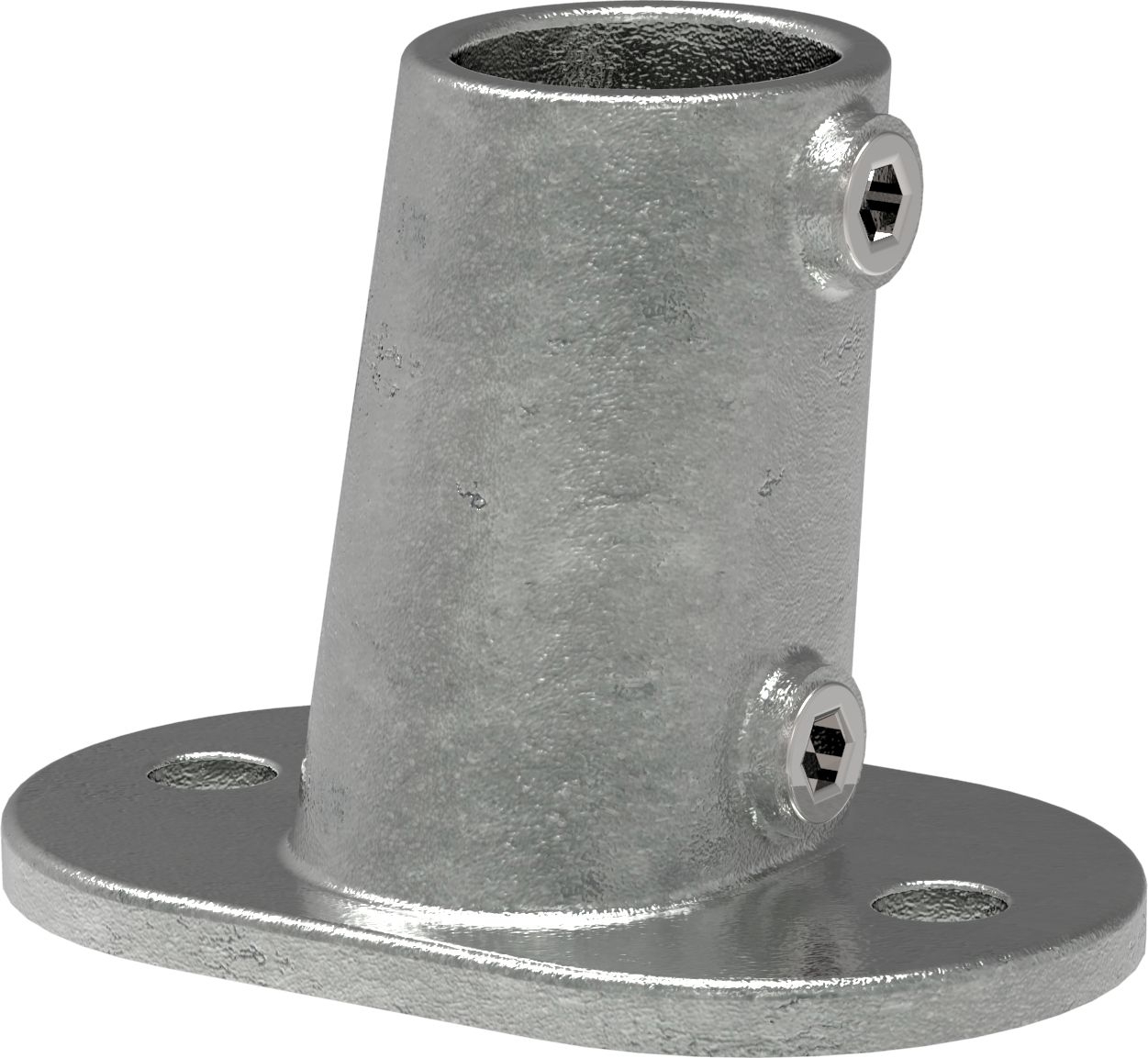 Rohrverbinder - Fussplatte oval 3-11° Neigung - 152B34 - 33-7 mm - 1- - Feuerverzinkt u. Elektrogalvanisiert-152B34
