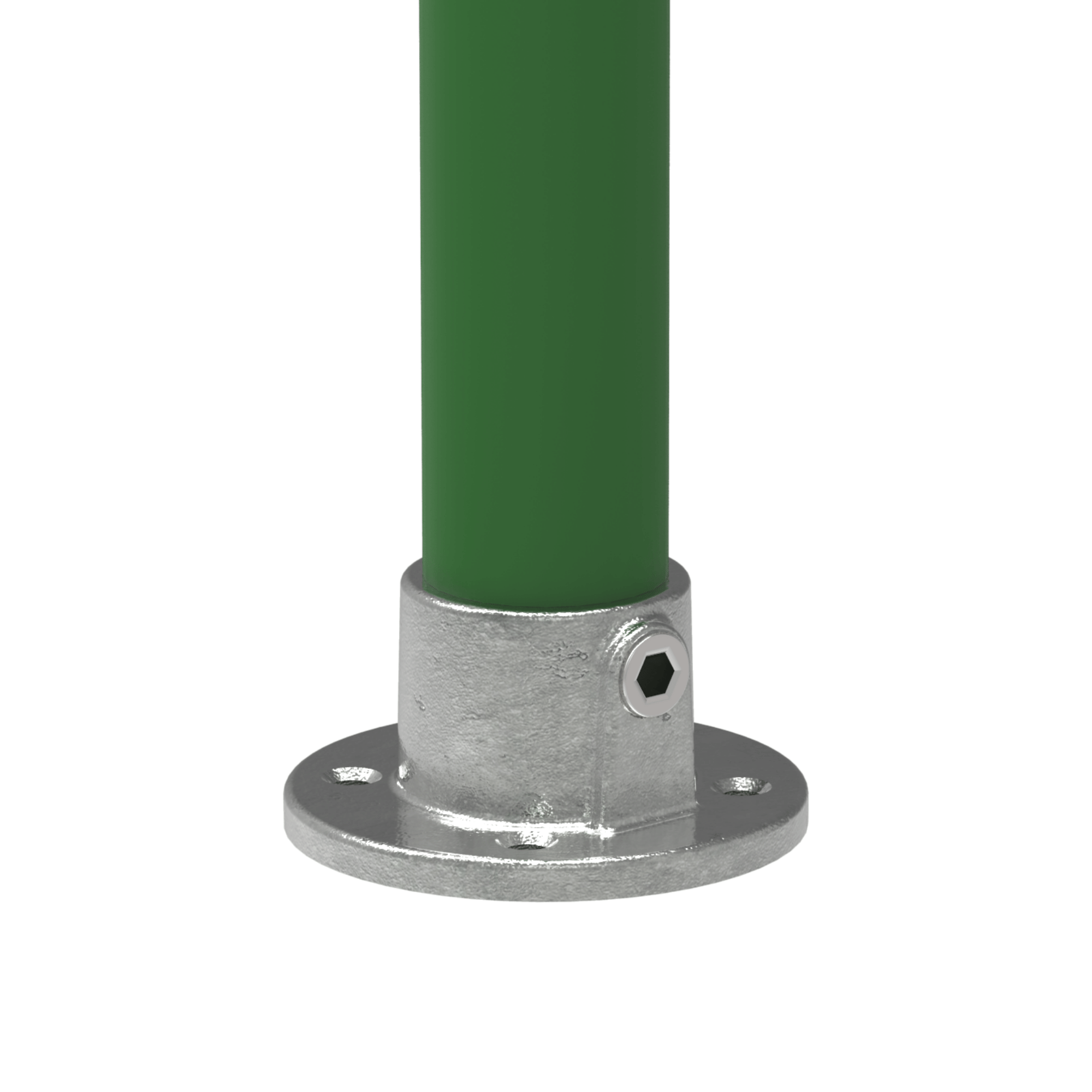 Rohrverbinder Wandbefestigung rund Ø 33-7 mm -1- - Temperguss verzinkt - 131B34-131B34