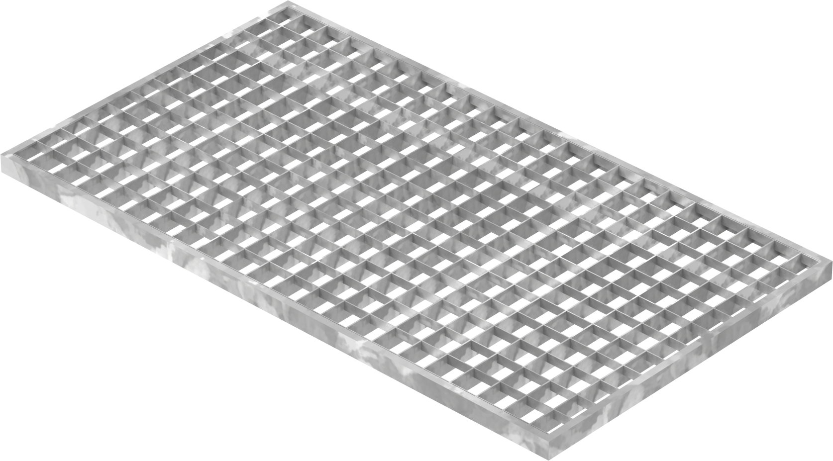 Lichtschachtrost Baunormrost - Masse-  390x690x20 mm 30-30 mm - aus S235JR -St37-2- im Vollbad feuerverzinkt-23-39693020.7