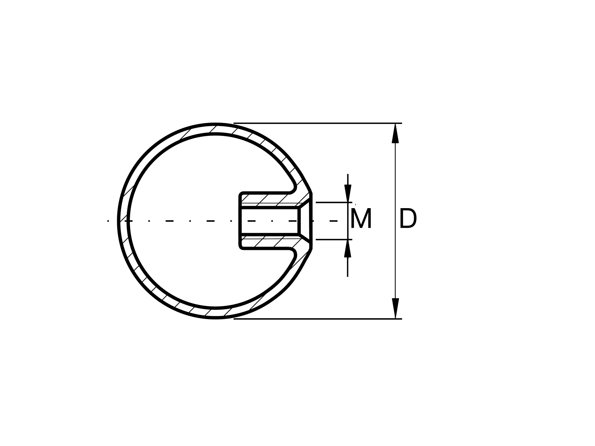 Endkappe Kugel Edelstahl AISI 304 D 200 mm M12 geschliffen-89-11A0220200-A.4