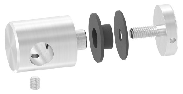 Querstab-Glaspunkthalter Ø 25 fuer Rundstaebe Ø 12 mm V2A-11-1651.4