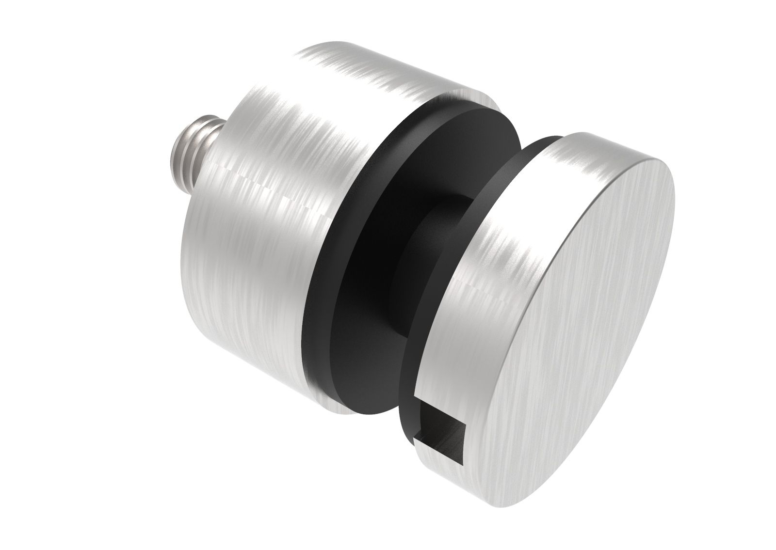 Glaspunkthalter Ø 30 mm fuer Anschluss- flach - Ø 42-4 mm V2A - V4A - Zink-10-GPH30-4.7