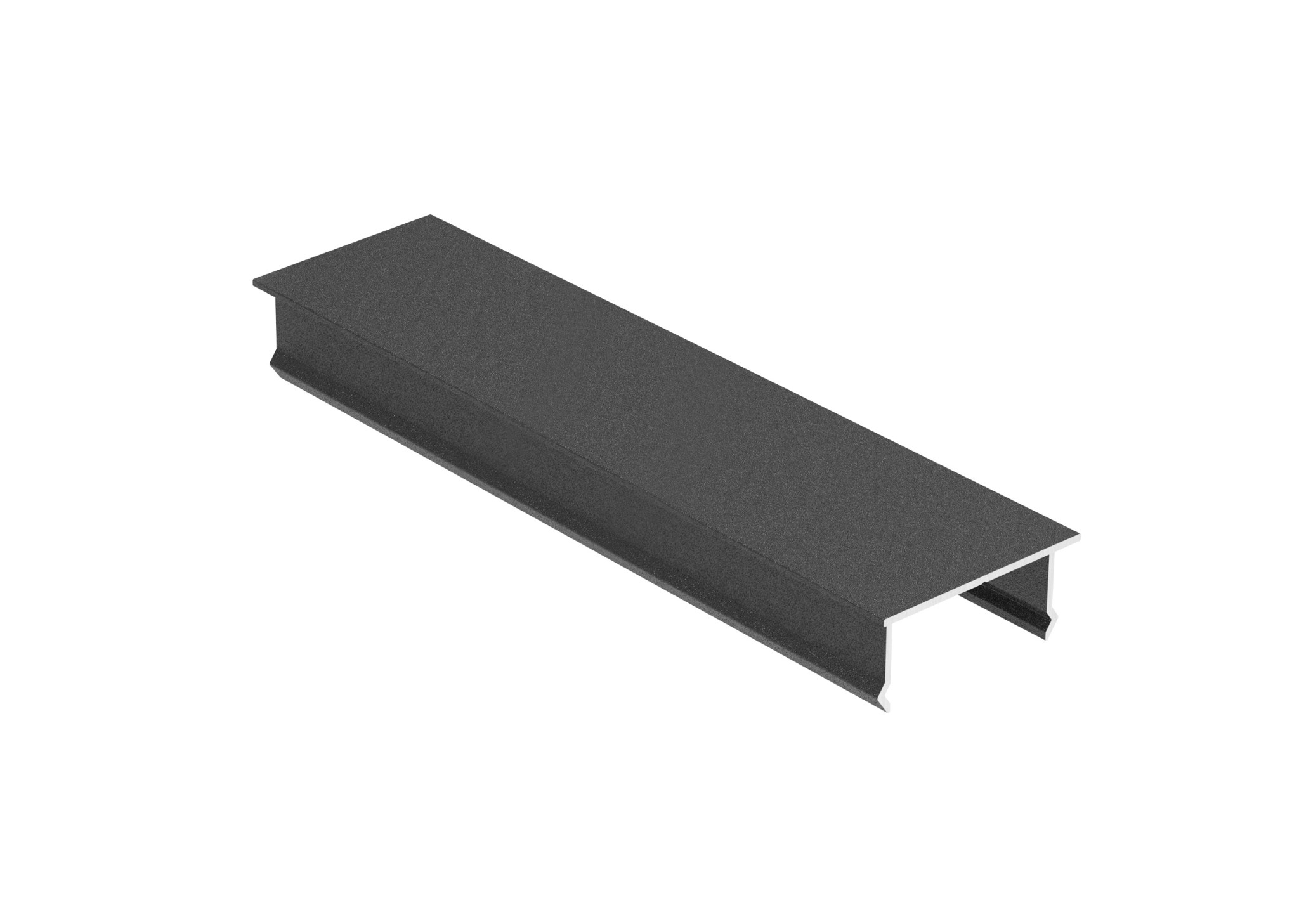 Zaunabdeckprofil Aluminium 40x100 mm Anthrazit RAL 7016 strukturiert-89.FGSC40X100R7016