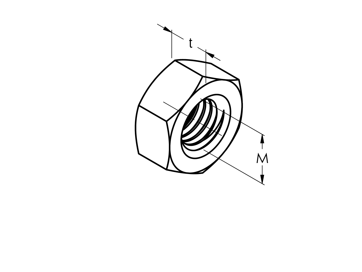 Sechskantmutter Edelstahl AISI 316 M10 DIN 934-89-11A4DIN934M10-A.4