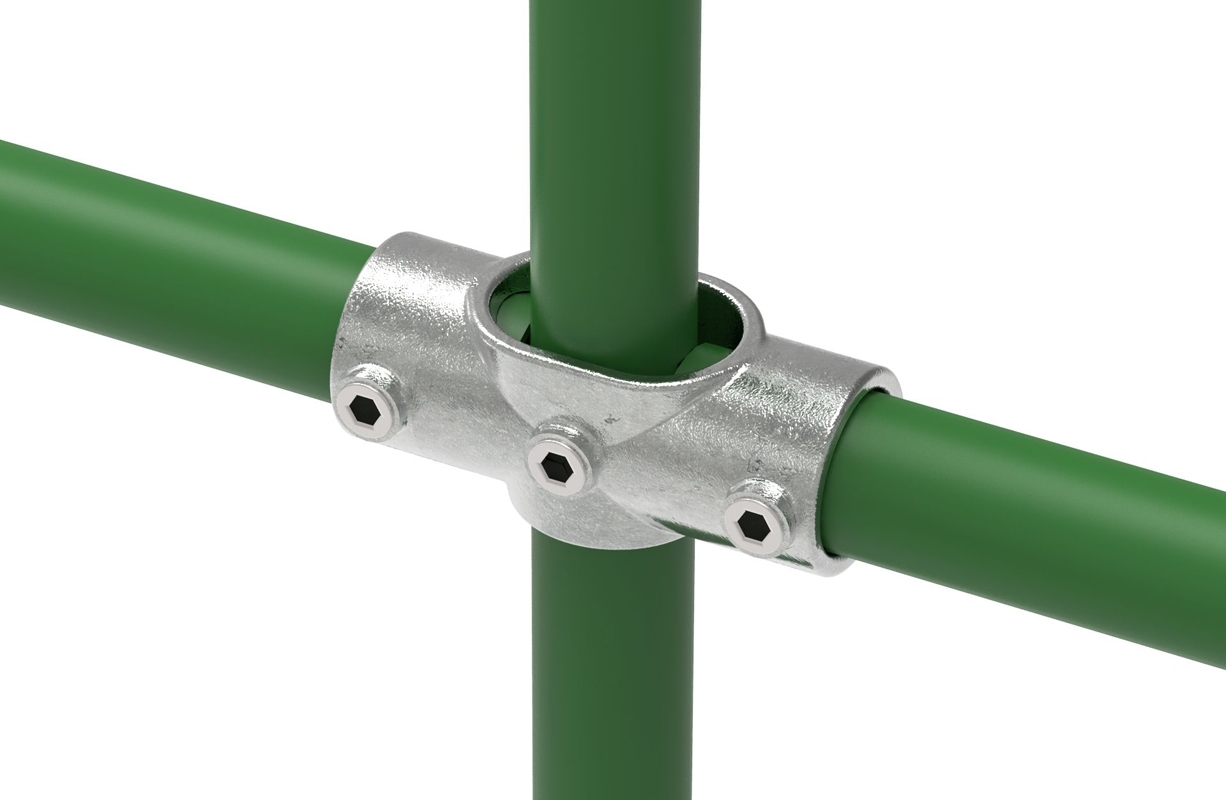 Rohrverbinder - Kreuzstueck verstellbar 0-11° - 156B34 - 33-7 mm - 1- - Feuerverzinkt u. Elektrogalvanisiert-156B34