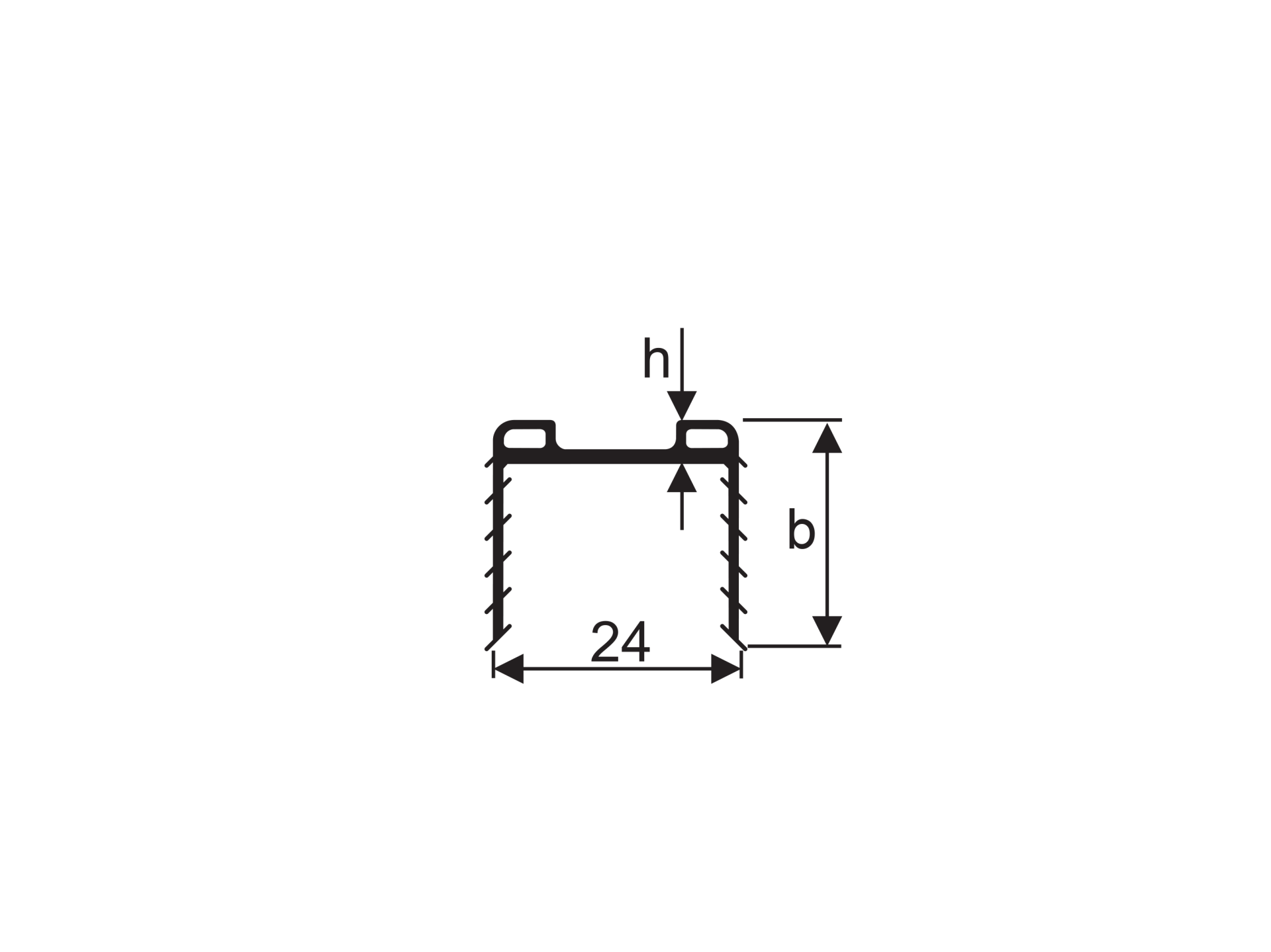 Dichtungsprofil EPDM Glas 10-13-52 mm 6000 mm Schwarz fuer Nutrohr-89-11A195042135000-A.4