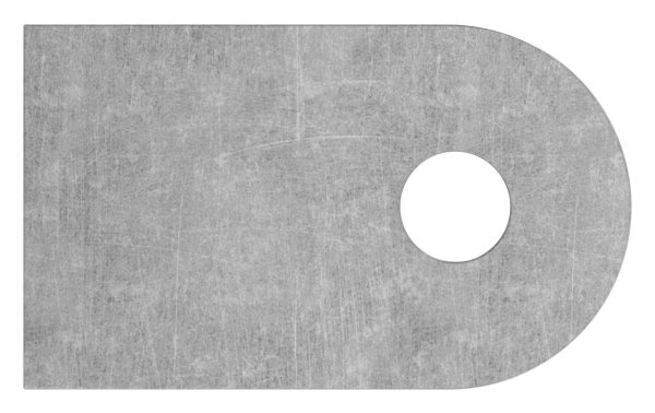 Anschweisslasche - Masse- 50x30x6 mm - Rundloch- Ø 9 mm - Stahl -roh- S235JR-30-3556.8