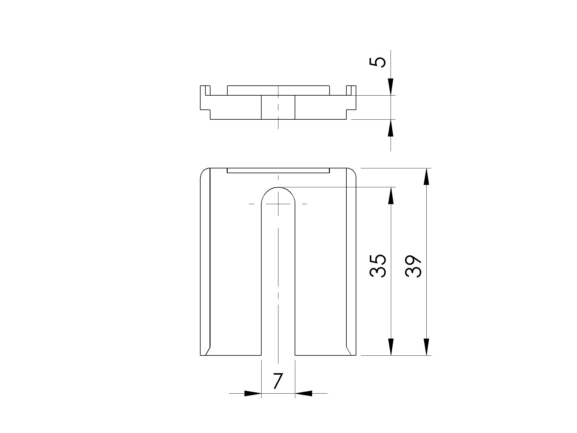 Abstandshalter Kunststoff 5 mm Dicke fuer Kamm -6 Stueck-89-11A1901PVC05-A.4