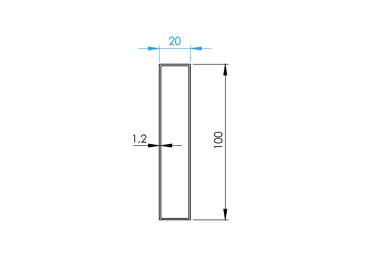 Zaunfuellung Aluminium 20 x 100 x 1-2 mm 6-0 m Holzdekor Hell Eiche W02-89.FGS20X100X126000W02