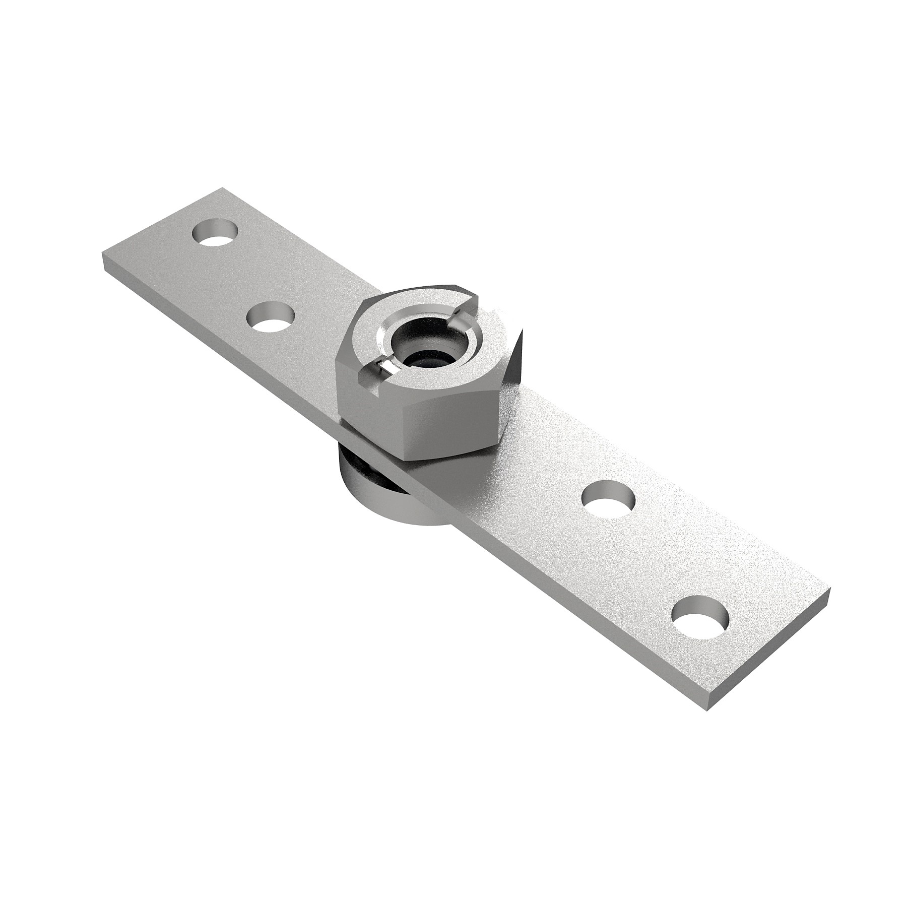 Anschraubplatte mit Lager Stahl verzinkt 100 x 20 mm fr M8 Torband-89-11H48M8-A.4