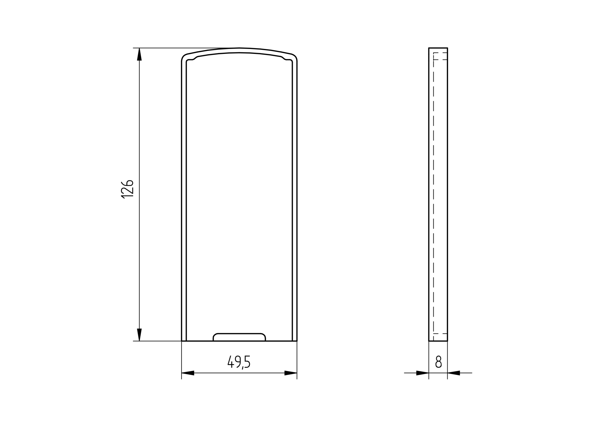 Endkappe Aluminium Satin-ELOX fuer Aluprofil AL-0004-89-11AL0034004SE-A.4