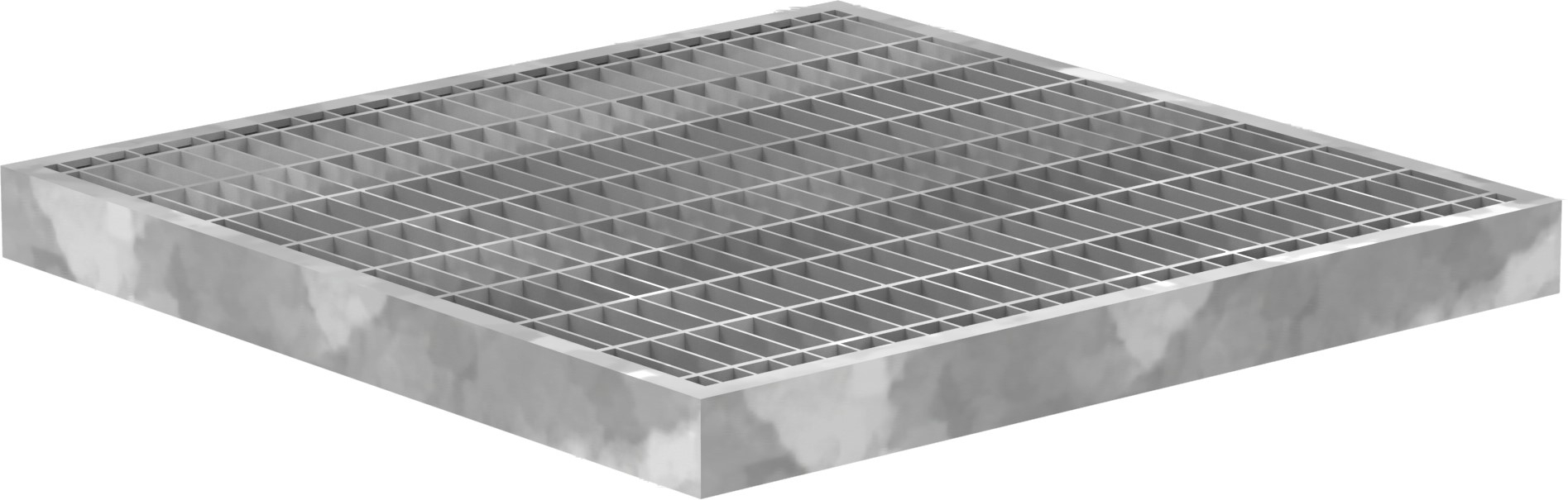 Garagen-Gitterrost - Masse-  290x290x25 mm 30-10 mm - aus S235JR -St37-2- im Vollbad feuerverzinkt-23-29293125.7
