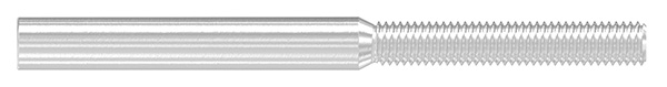 Gewindeterminal mit Aussengewinde - Linksgewinde - Fuer Seil von Ø 3 mm -V2A-11-2965.4