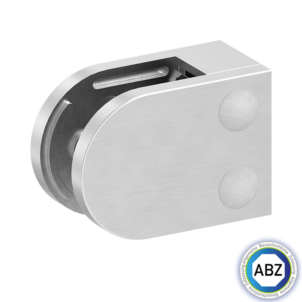 Glasklemme - mit ABZ Zulassung - Masse- 63x45x30 mm - verschiedene Anschluesse - V2A - V4A - Zink - Edel. Optik-GLASKLEMME-F-38