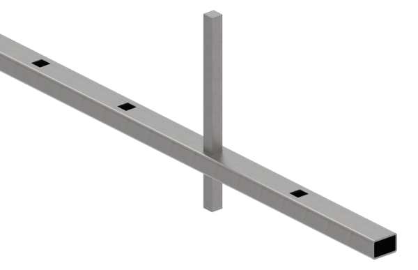 Rechteckrohr - Masse- 30x20x2 mm - Laenge- 3000 mm - Stahl S235JR- roh-30-2103.8