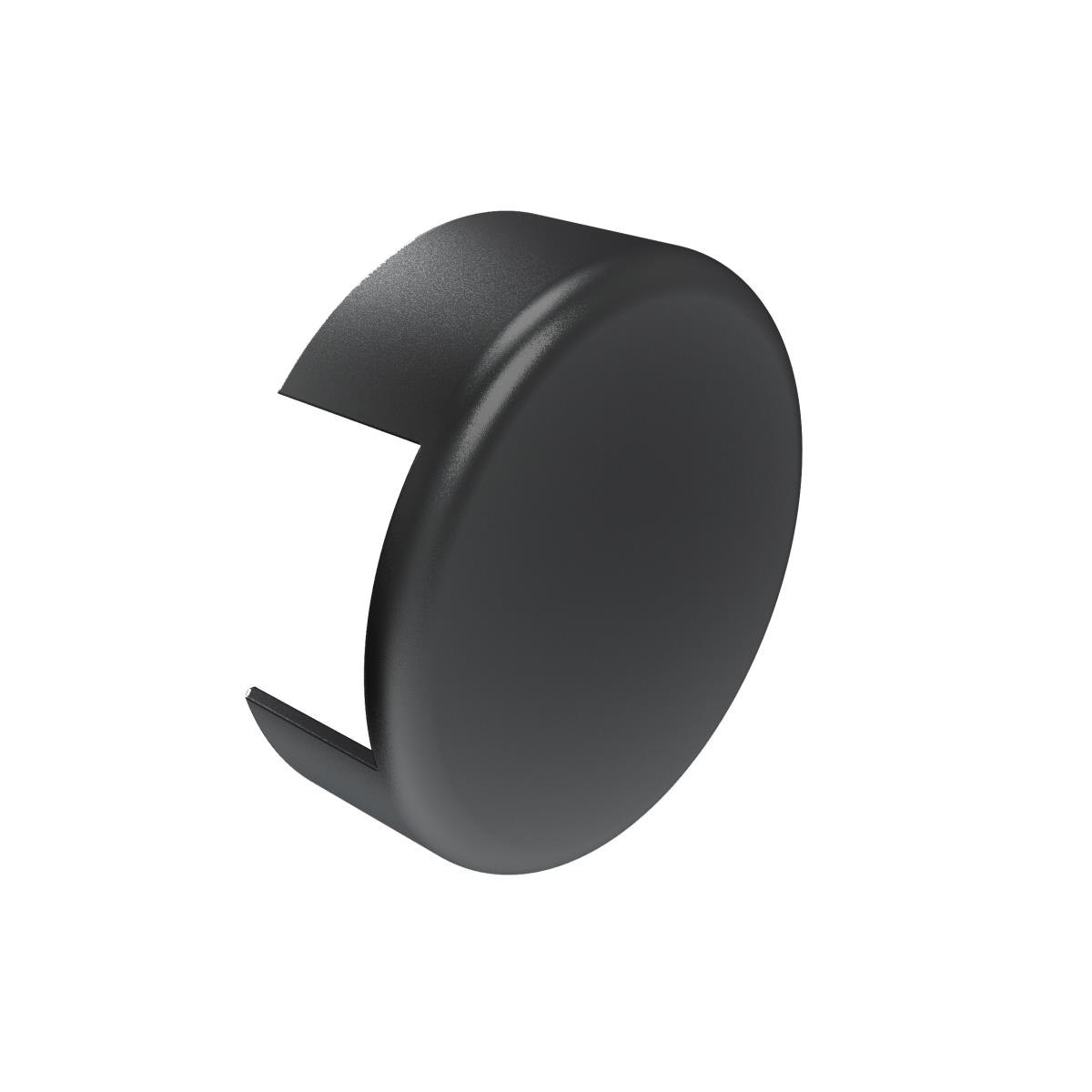 Endkappe Aluminium D42-4x1-5 Satin-ELOX Schwarz fuer Nutrohr Handlauf-89-11AL6732042SEB-A.4
