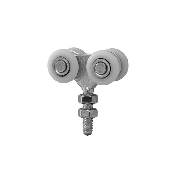 Vierraedriger Rollenapparat Stahl verzinkt fuer Profil 33x34 mm M8 bis 60 kg-89-11H0833X34NYLON-A.4