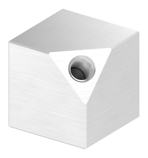 Wuerfel 30x30 mm Vollmaterial mit Gewinde M8 V2A-11-2590.4