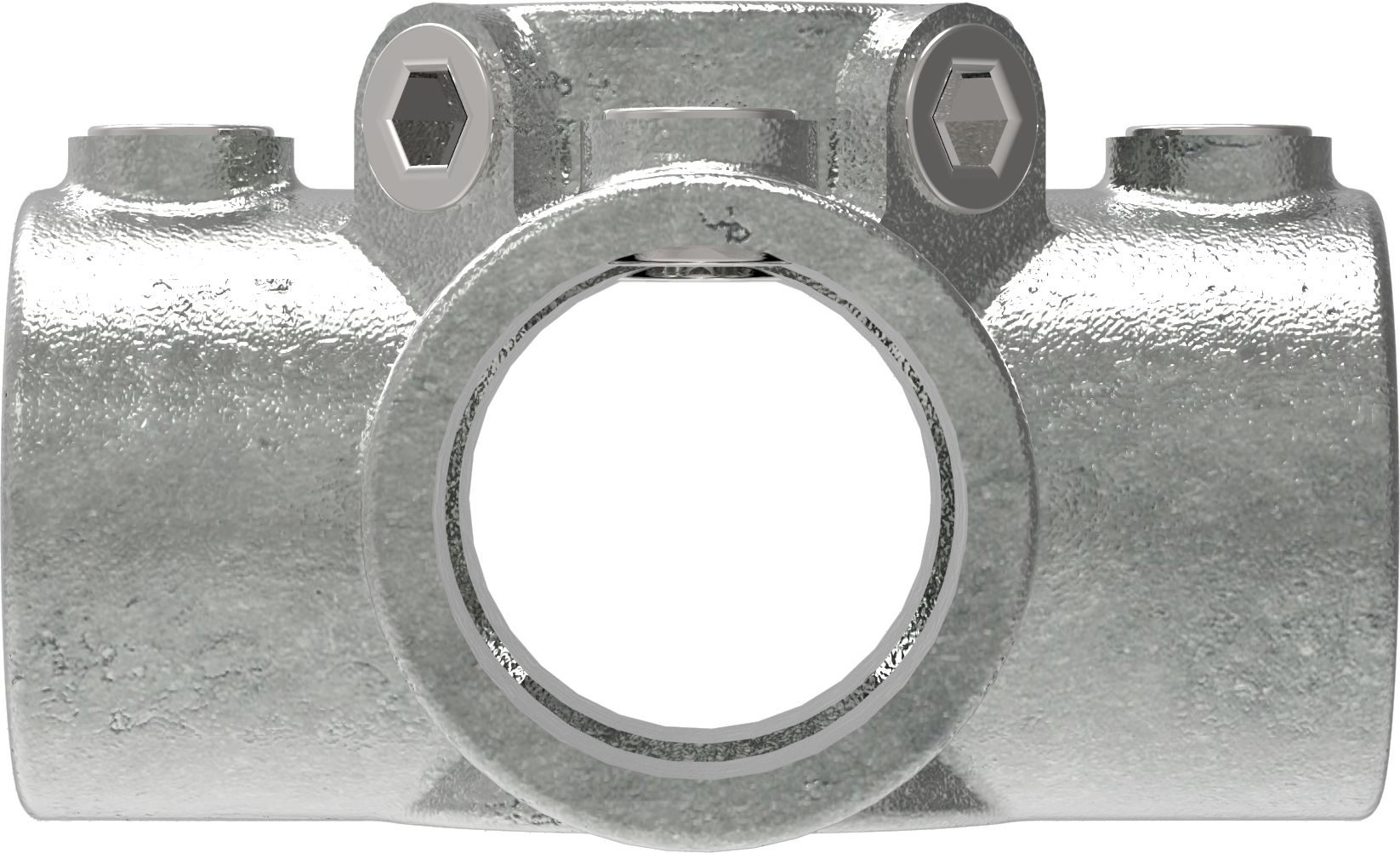 Rohrverbinder - Kreuzstueck fuer Stuetzrohr - 158T21 - 21-3 mm - 1-2- - Feuerverzinkt u. Elektrogalvanisiert-158T21