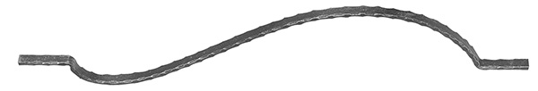 Bauchstab - Laenge- 1000 mm - Material- 20x12 mm - Stahl S235JR- roh-30-1179.8