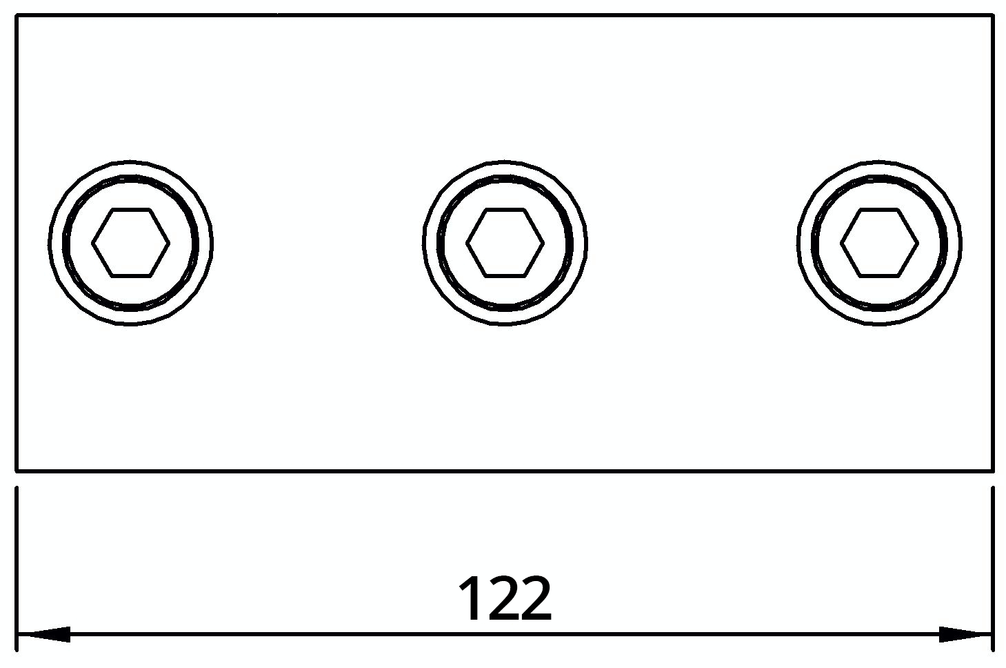Rohrverbinder - Kreuzstueck durchgehend - 119C42-D48 - 42-4 mm; 48-3 mm - 1 1-4-; 1 1-2- - Feuerverzinkt u. Elektrogalvanisiert-119C42-D48