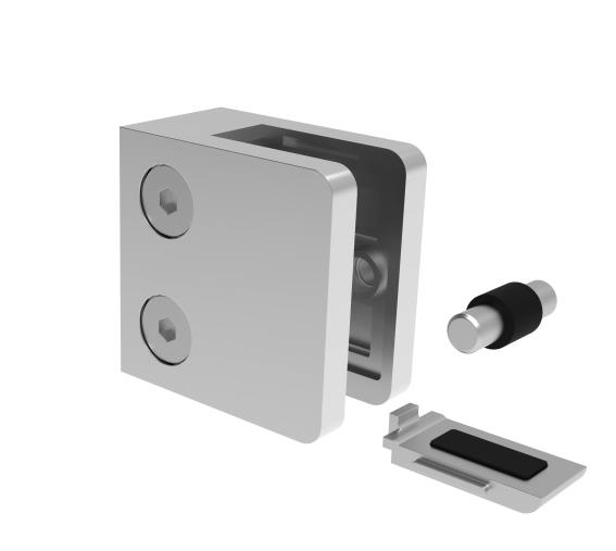 Glashalter Edelstahl AISI 316 fuer 6-10-76 mm Glasstaerke flach poliert-89-11A14230P000L-A.4