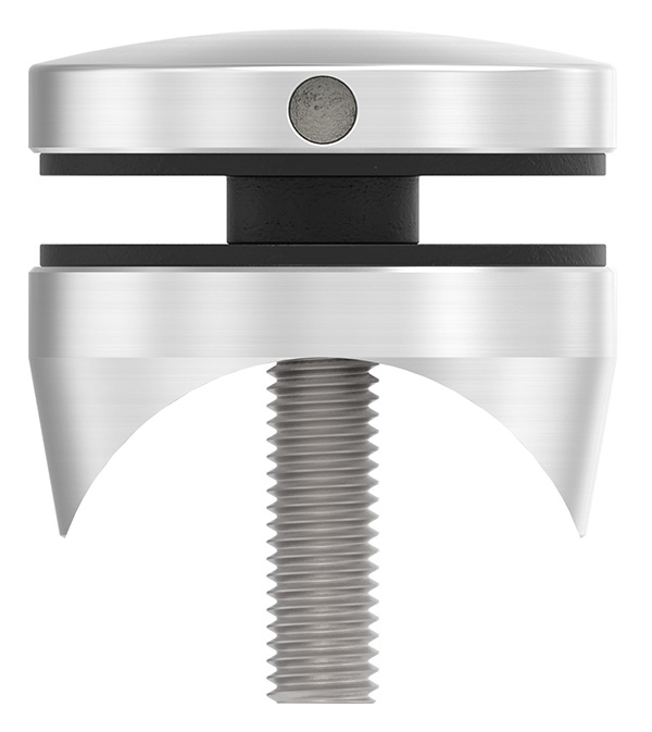 Glaspunkthalter Ø 52 mm fuer Anschluss- flach - Ø 48-3 mm V2A - V4A-10-GPH52-5.1