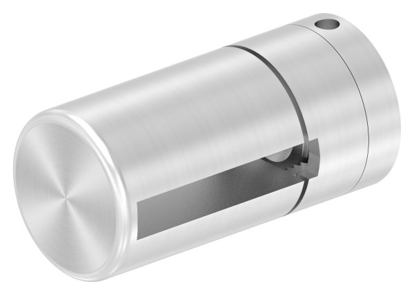 BRENK-fix® Grundhalter fuer Flachstaebe 40 x 6mm- V2A-88-11BR-F406M8.V2A