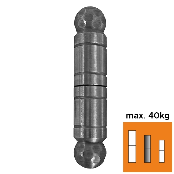 Torband zum Anschweissen Stahl roh Ø 24 mm L=122 mm verziert bis 80 kg-89-11D447122-A.4
