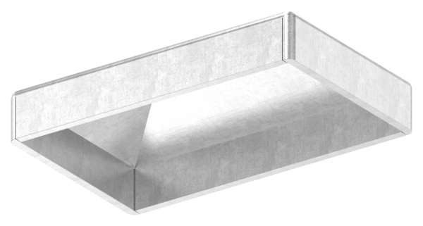 Pfeilerbedecker - fuer Rechteckrohr - Masse- 50x30 mm - Stahl S235JR- roh-30-2432.8