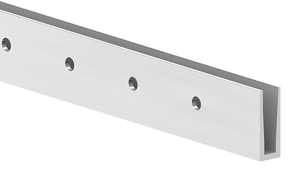 Alu-Profil - KOMPAKT - Laenge- 6000 mm - seitliche Montage - Aluminium-12-2213.6
