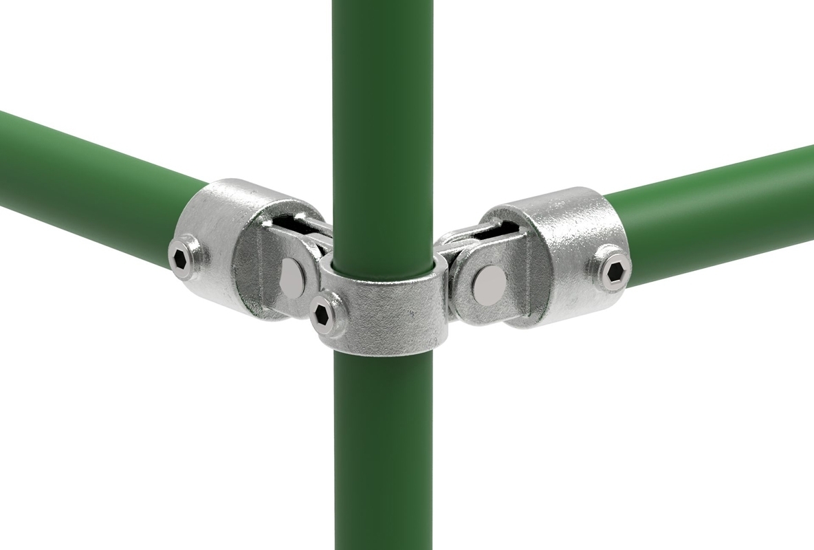 Rohrverbinder Gelenkstueck doppelt 90° Ø 26-9 – 60-3 mm - Temperguss verzinkt - 168-168
