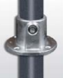 Rohrverbinder - hohe Wandbefestigung rund mit Durchgangsbohrung - 131TXB34 - 33-7 mm - 1- - Feuerverzinkt u. Elektrogalvanisiert-131TXB34