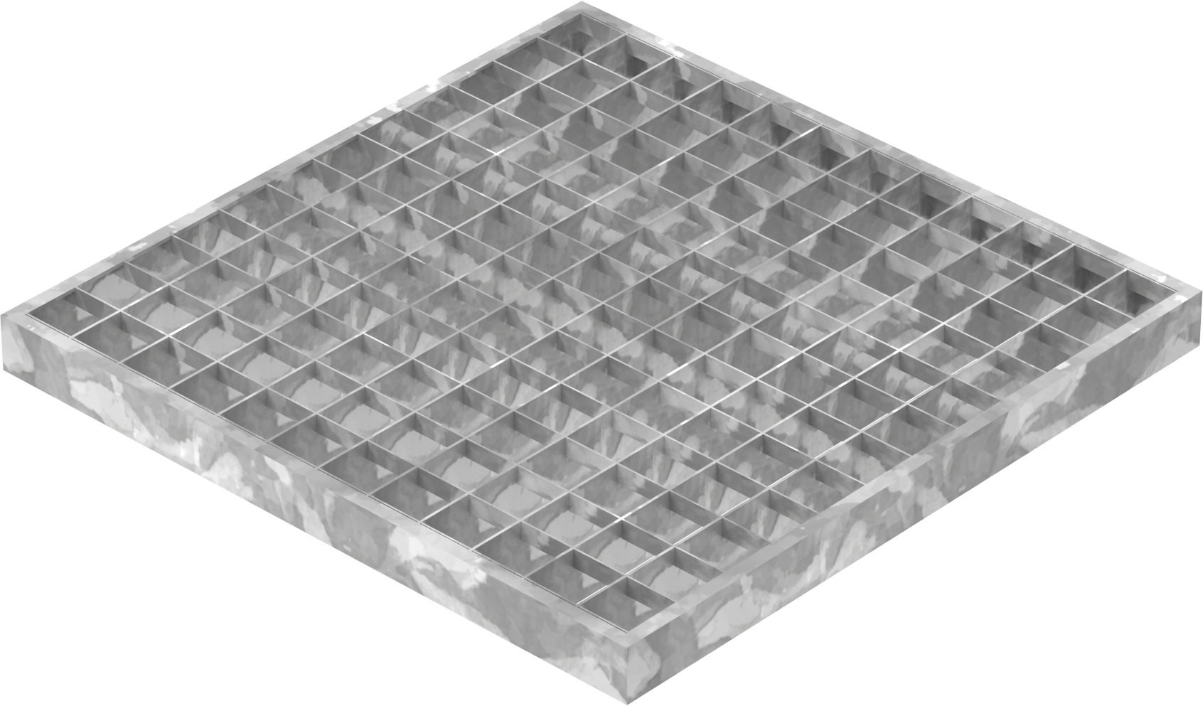 Garagen-Gitterrost - Masse-  390x390x30 mm 30-30 mm - aus S235JR -St37-2- im Vollbad feuerverzinkt-23-39393030.7