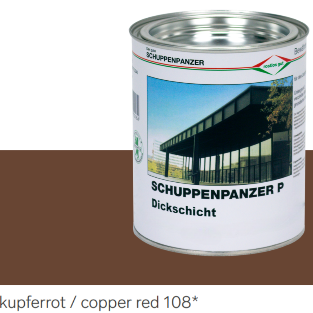 SCHUPPENPANZER-P Dickschicht 0315 kupferrot 108 750 ml fuer Zaeune und STAHL-67-1036.8