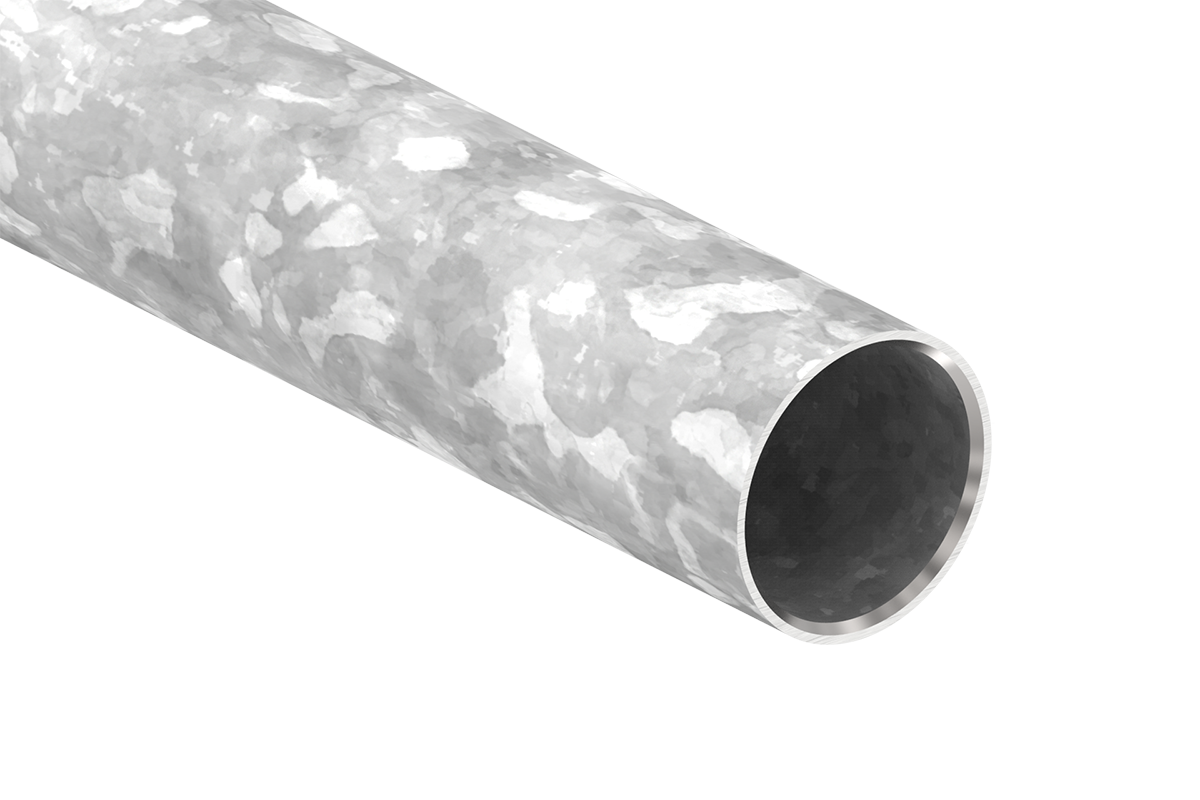 Gelaenderrohr - Ø 21-3x1-75 mm - Laenge- 6000 mm - Stahl S235JR- verzinkt-30-2221.7