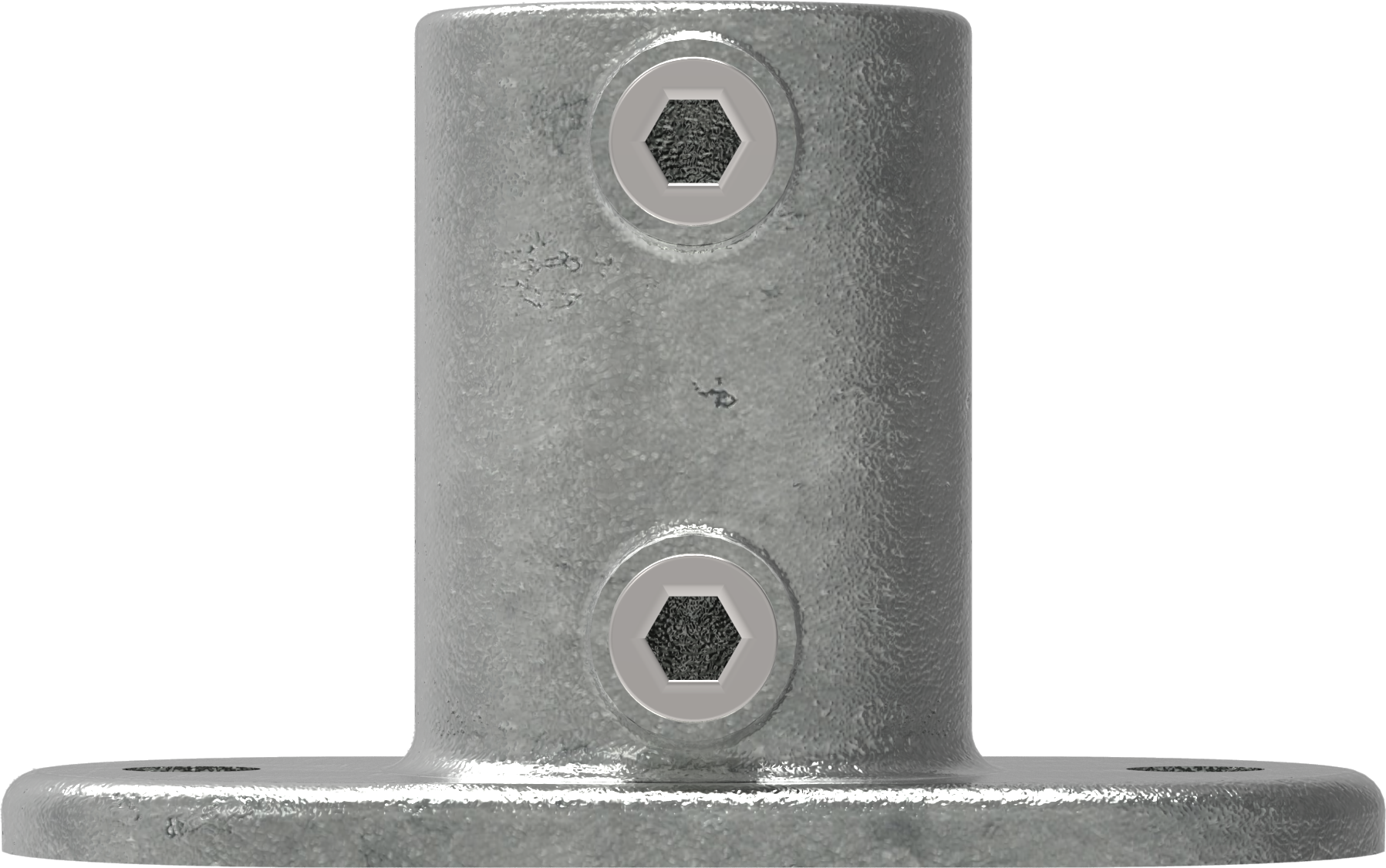 Rohrverbinder - Fussplatte oval - 132A27 - 26-9 mm - 3-4- - Feuerverzinkt u. Elektrogalvanisiert-132A27